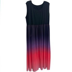 4XL Ombre Purple to Pink Sleeveless Maxi Dress NWOT